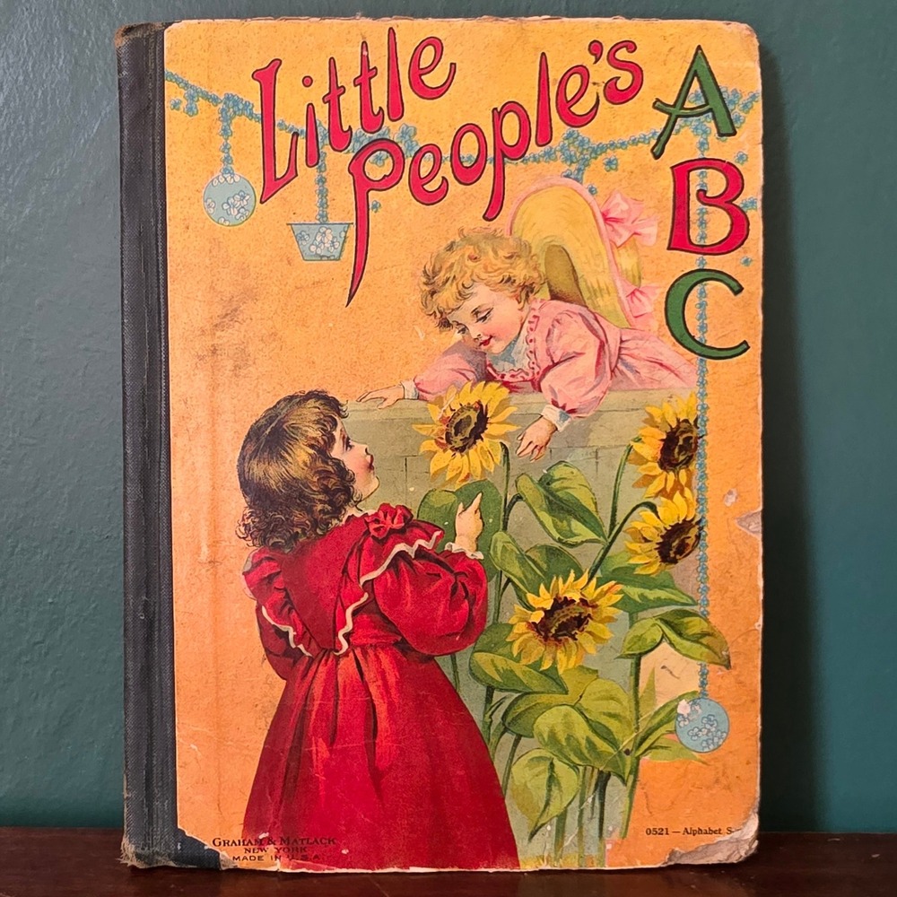 Antique Little People's ABC Book Graham & Matlack Victorian Childrens Alphabet